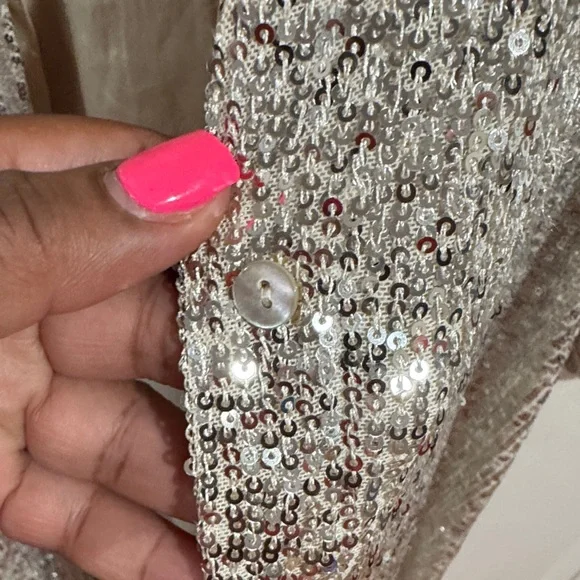 Everly Silver Sequin Dress - Picture 5 of 10